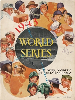 1943 World Series Program - Cardinals vs. Yankees - Yankee Stadium 